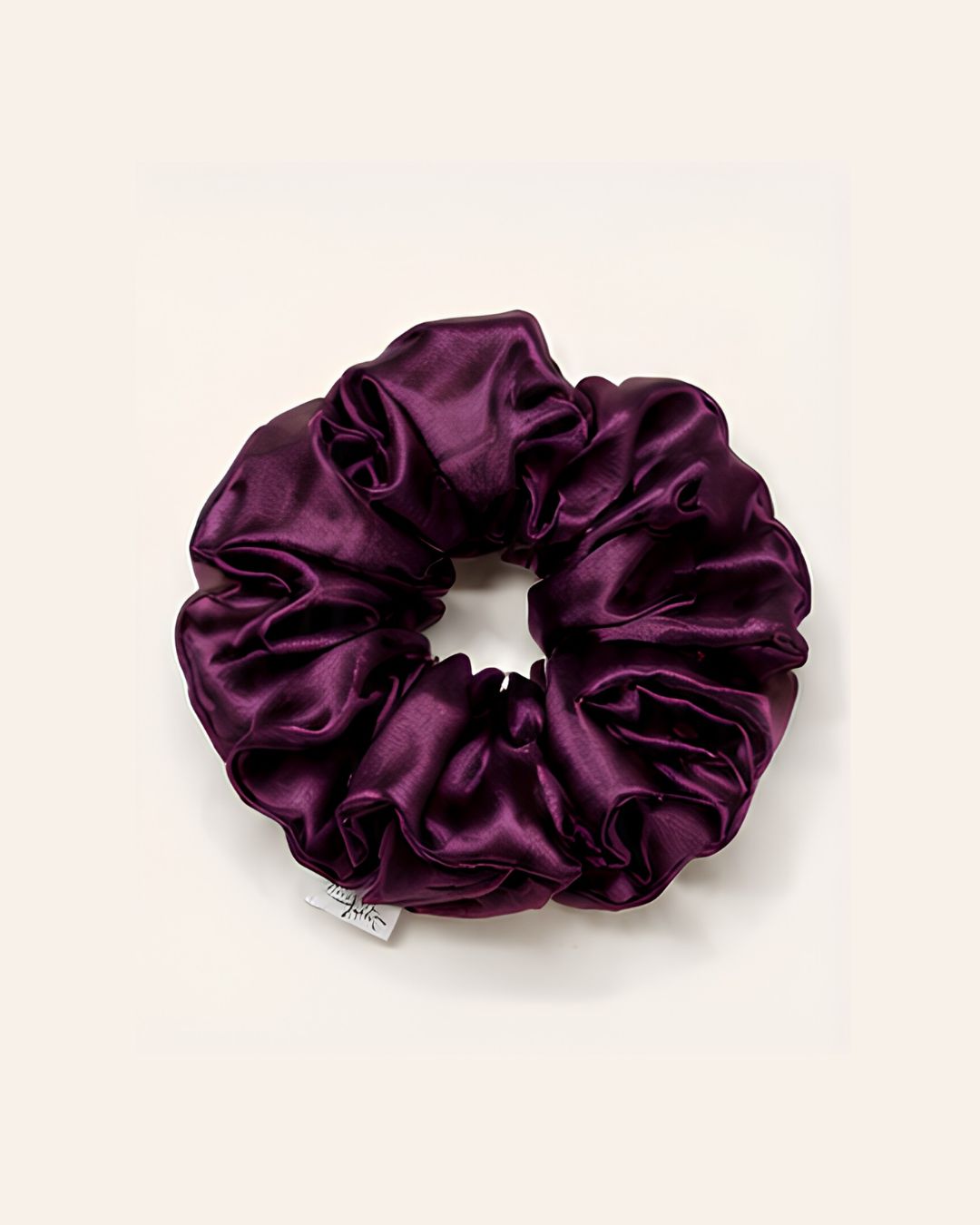 Plum satin scrunchie aesthetic korean hair accessory