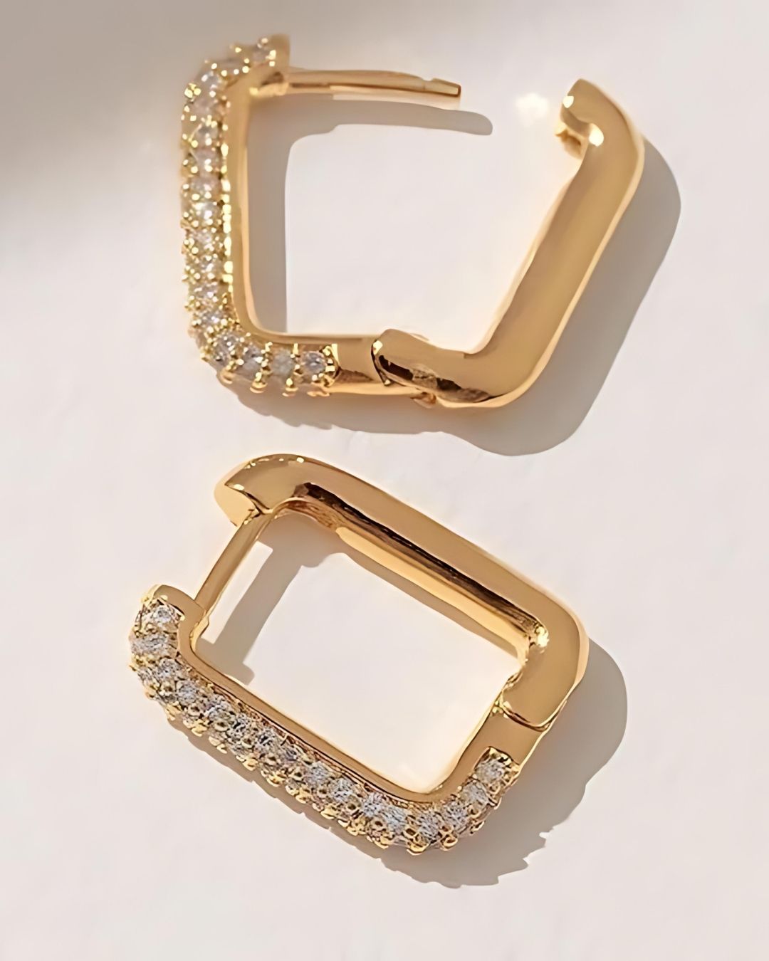 Waterproof gold hoop earrings for daily wear