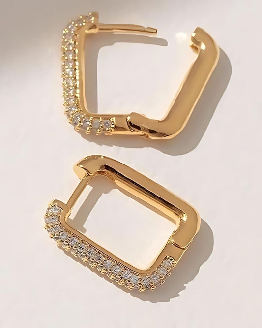 Waterproof gold hoop earrings for daily wear